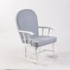 Upholstered Wooden Nursery Rocking Chair Blue Upholstered Wooden Nursery Rocking Chair