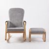DSC_0881 Modern Rocking Chair with Ottoman | Upholstered Lounge Chair for Living Room