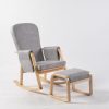DSC_0883 Modern Rocking Chair with Ottoman | Upholstered Lounge Chair for Living Room
