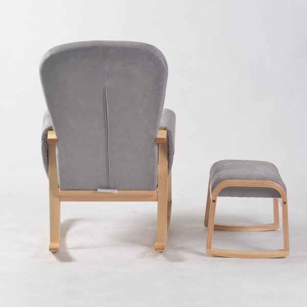 DSC_0887 Modern Rocking Chair with Ottoman | Upholstered Lounge Chair for Living Room