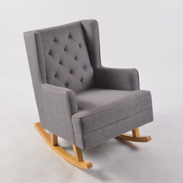 Convertible Nursery Rocking Chair Front View Convertible Nursery Rocking Chair with wooden rocking legs