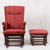 Padded High Back Nursery Glider Chair with Ottoman
