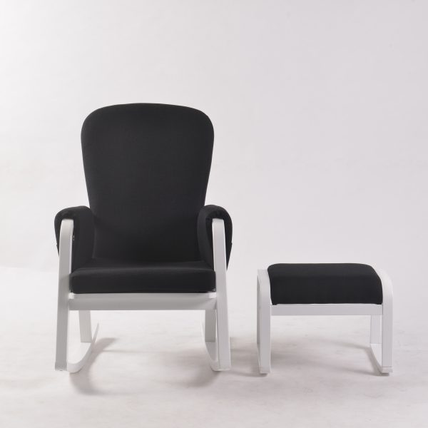 DSC_0911 Modern Rocking Chair with Ottoman | Upholstered Lounge Chair for Living Room