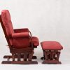 Padded High Back Nursery Glider Chair with Ottoman