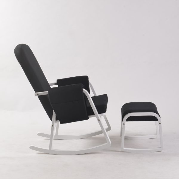 DSC_0915 Modern Rocking Chair with Ottoman | Upholstered Lounge Chair for Living Room