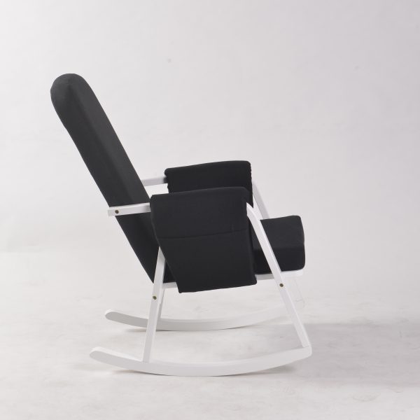 DSC_0921 Modern Rocking Chair with Ottoman | Upholstered Lounge Chair for Living Room