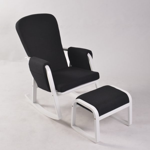DSC_0925 Modern Rocking Chair with Ottoman | Upholstered Lounge Chair for Living Room