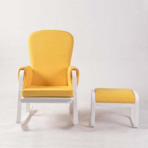 DSC_0967 Modern Rocking Chair with Ottoman | Upholstered Lounge Chair for Living Room
