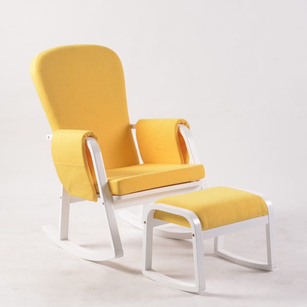 Modern Kids Rocking Chair yellow kids lounge chair with rocking function