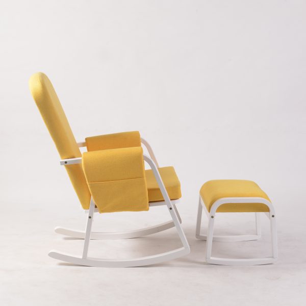 DSC_0971 Modern Rocking Chair with Ottoman | Upholstered Lounge Chair for Living Room