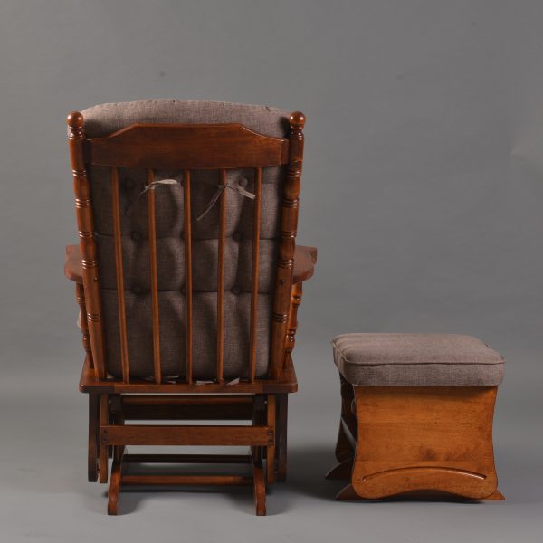 DSC_1014 Classic Wooden Glider Chair with Ottoman