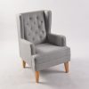 Convertible Nursery Rocking Chair Grey Rocker Grey button tufted nursery rocking chair with wooden runners