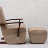 High Back Nursery Glider Chair with Ottoman