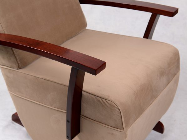 High Back Nursery Glider Chair with Ottoman