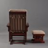 DSC_1083 Traditional Wooden Glider Rocking Chair with Ottoman