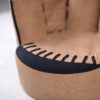 Baseball Glove Kids Chair Stitch Detail Close-up detail of black stitching on baseball glove kids chair