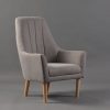 Nursery Rocking Chair with Straight Legs Side view of convertible nursery chair in stationary lounge-chair mode