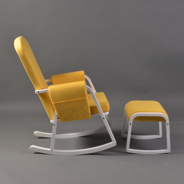 DSC_1181 Modern Rocking Chair with Ottoman | Upholstered Lounge Chair for Living Room