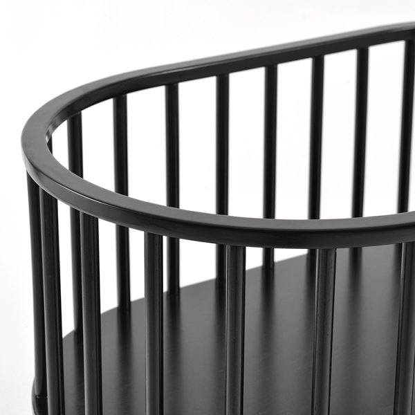 Wooden Baby Bassinet with Mattress – Compact Newborn Crib
