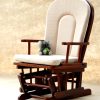 High Back Wooden Nursery Glider Rocking Chair