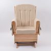 Upholstered Nursery Glider Chair with Wooden Frame