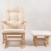 DSC_1258 Padded Wooden Glider Chair with Ottoman