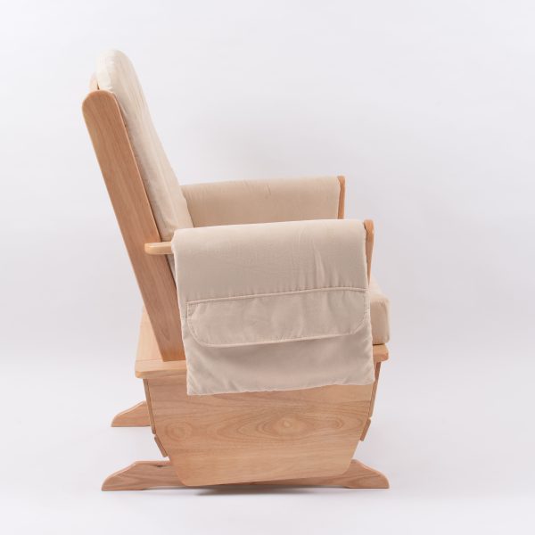 Upholstered Nursery Glider Chair with Wooden Frame