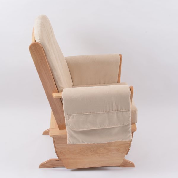 Upholstered Nursery Glider Chair with Wooden Frame