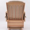 Wooden frame structure of nursery glider chair showing durable craftsmanship