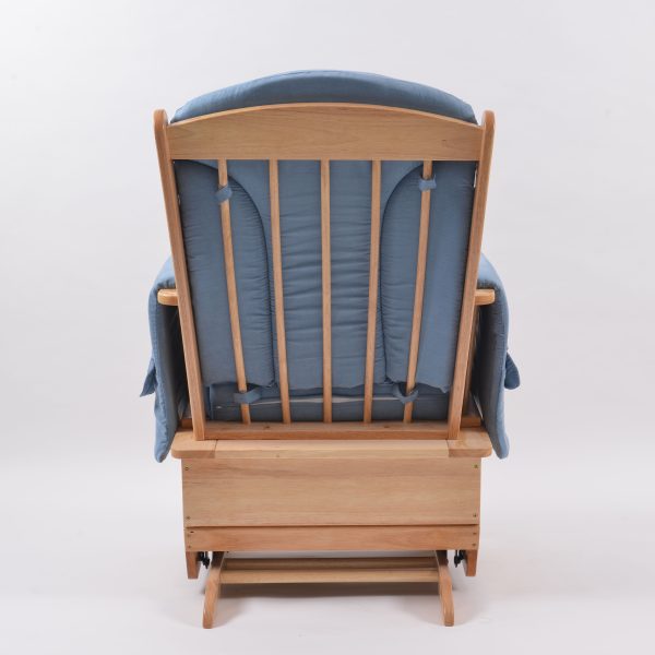 Upholstered Nursery Glider Chair with Wooden Frame
