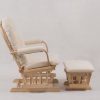 DSC_1264 Padded Wooden Glider Chair with Ottoman