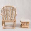 DSC_1265 Padded Wooden Glider Chair with Ottoman