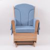 Upholstered Nursery Glider Chair with Wooden Frame