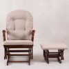 DSC_1268 Padded Wooden Glider Chair with Ottoman