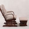 DSC_1270 Padded Wooden Glider Chair with Ottoman