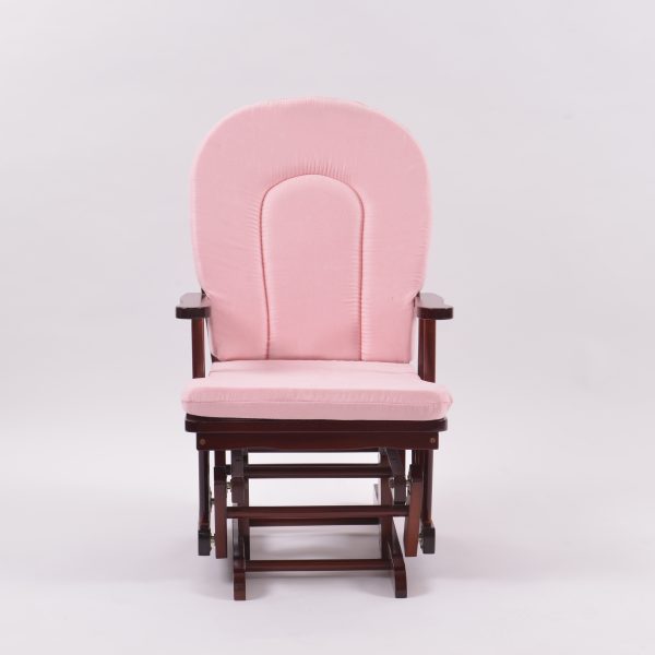 High Back Wooden Nursery Glider Rocking Chair