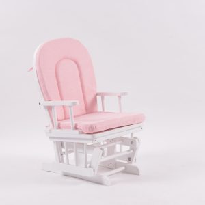 Kids Rocking Chair – Wooden Child Rocker with Padded Seat Kids rocking chair with wooden frame, padded backrest and upholstered seat