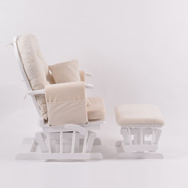Classic Nursery Glider Chair with Ottoman