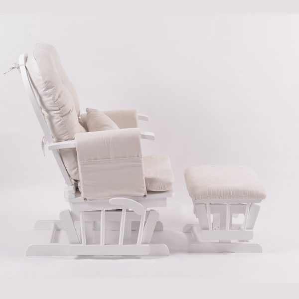 Classic Nursery Glider Chair with Ottoman