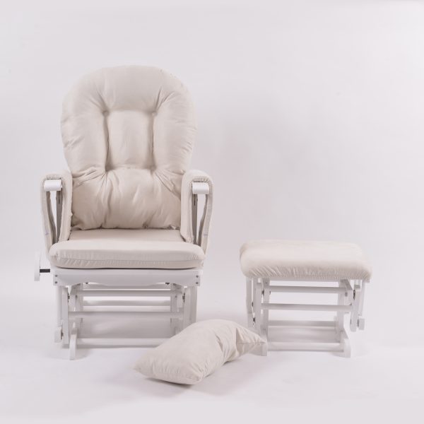 Classic Nursery Glider Chair with Ottoman