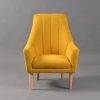 Mustard Convertible Nursery Lounge Chai Mustard convertible nursery rocking chair with straight wooden legs
