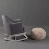 Upholstered Rocking Chair - Side View Side view of upholstered nursery rocking chair with curved rocker runners