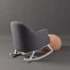 Shell Back Upholstered Kids Rocking Chair