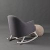DSC_1569 Upholstered Nursery Rocking Chair with Wooden Rocker Base