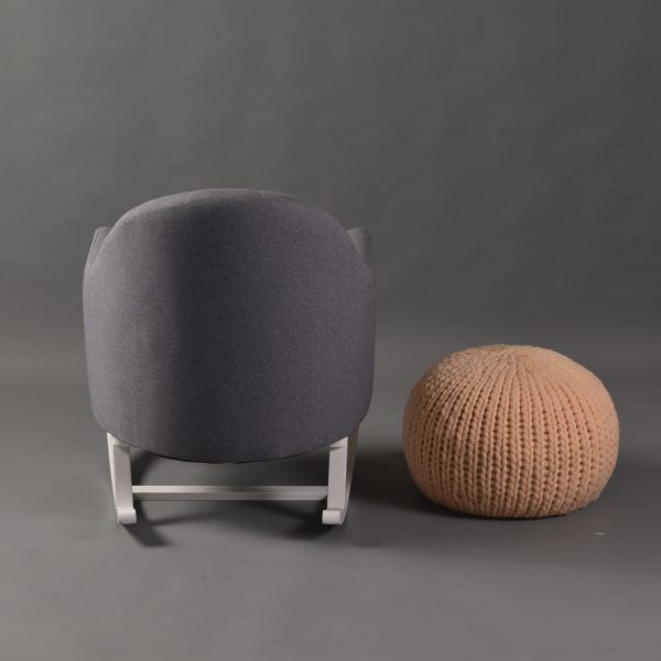 Shell Back Upholstered Kids Rocking Chair