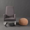 DSC_1574 Slim Arm Upholstered Nursery Rocking Chair
