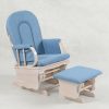 DSC_1580 High Back Wooden Nursery Glider Chair with Ottoman