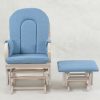 DSC_1581 High Back Wooden Nursery Glider Chair with Ottoman