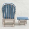 DSC_1582 High Back Wooden Nursery Glider Chair with Ottoman
