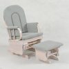 DSC_1591 High Back Wooden Nursery Glider Chair with Ottoman